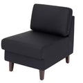 Flash Furniture HERCULES Artemis Upholstered Middle Reception Chair with Wooden Walnut Legs with Adjustable Floor Glides