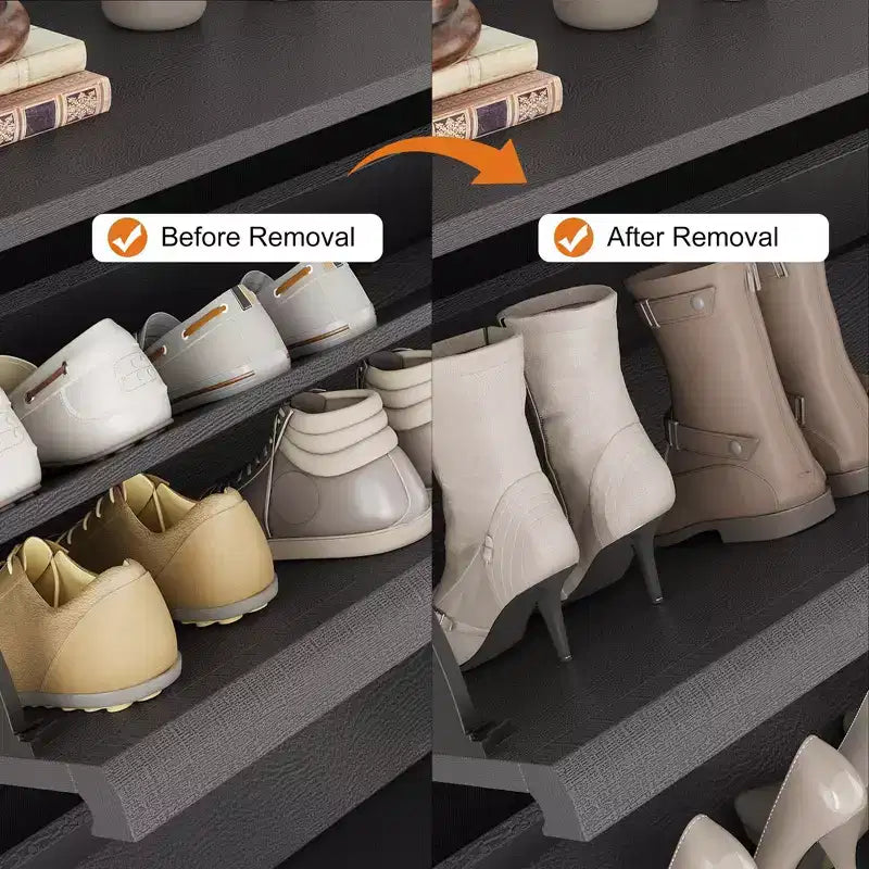 Meuble à chaussures avec 6 tiroirs basculants, Organisateur de chaussures en bois avec étagère réglable, Rangement de chaussures