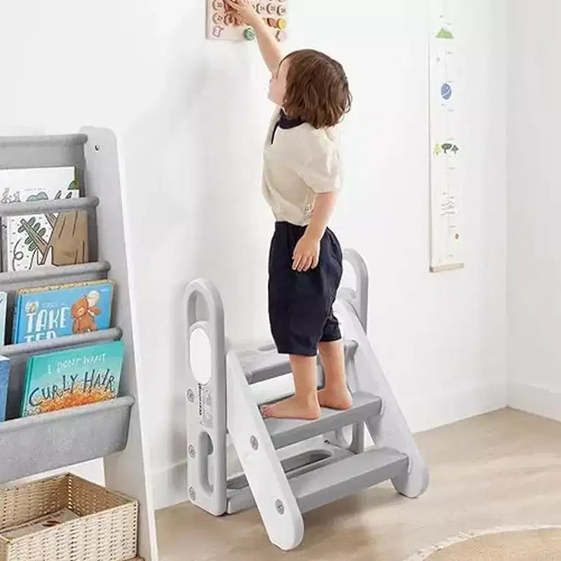 Tabouret pliant pour enfants pour lavabo de salle de bain, tabouret réglable à 3 marches pour tout-petits avec poignées, pour l'apprentissage de la propreté, échelle de nurserie