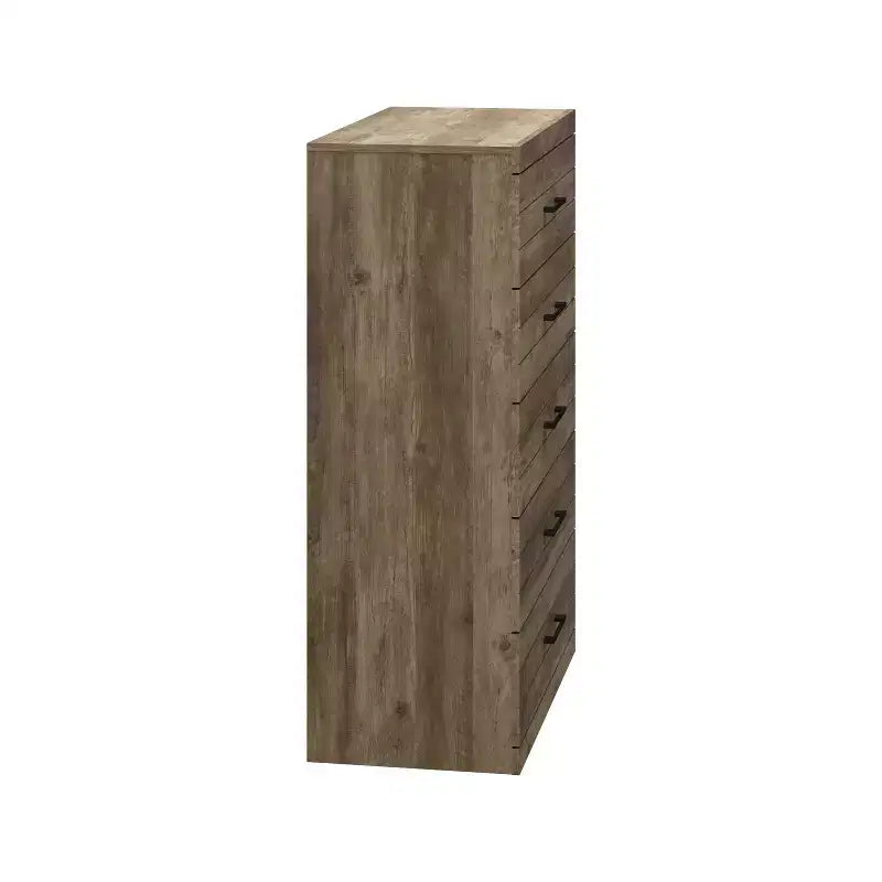 Commode 5 tiroirs (Verrouillage) - Chêne noueux