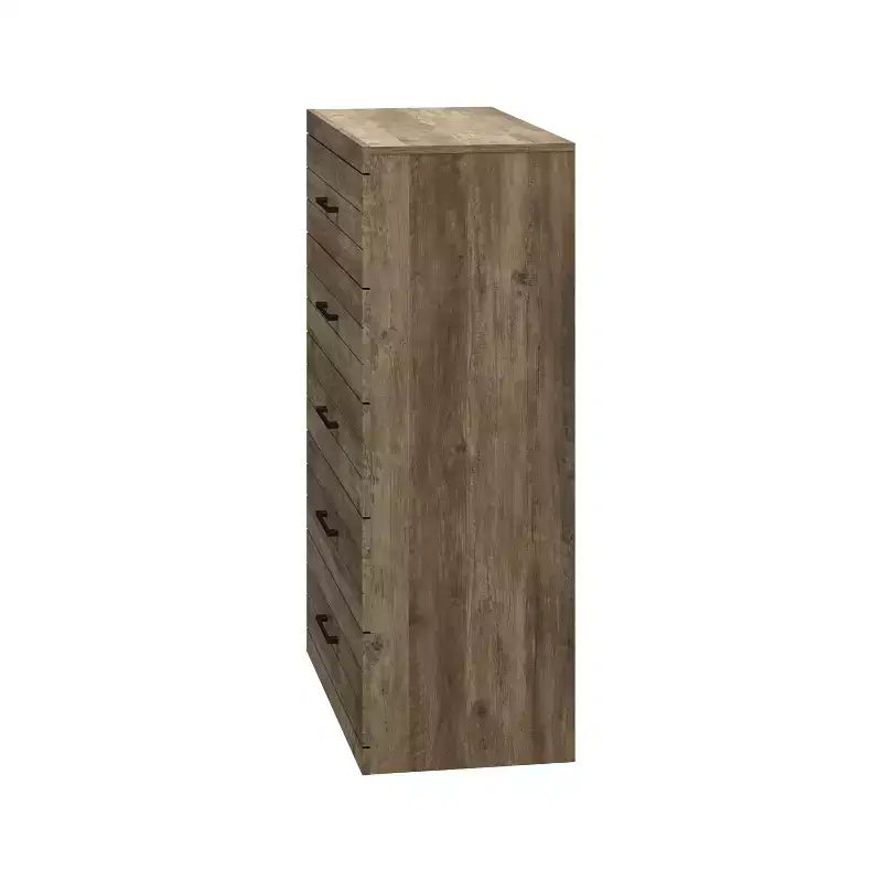Commode 5 tiroirs (Verrouillage) - Chêne noueux