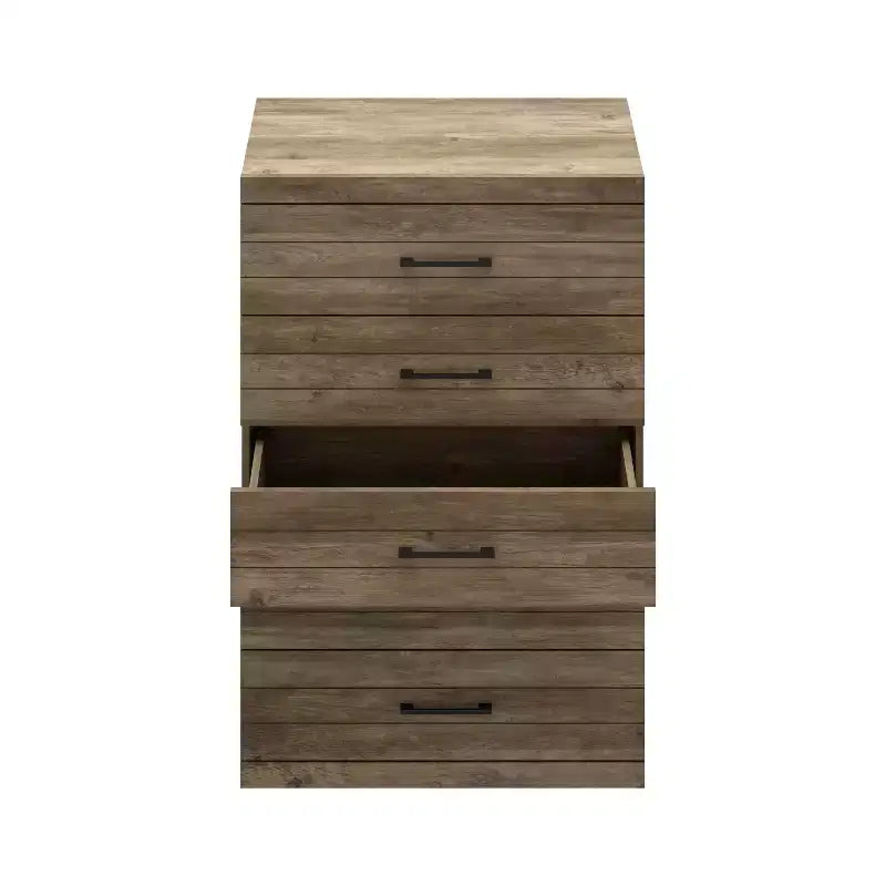 Commode 5 tiroirs (Verrouillage) - Chêne noueux