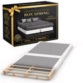 Continental Sleep, Box Spring Bed Base, 2-Inch Wood Foundation, 2-Pieces Under Mattress-Support Box Spring, Fully Assembled, White