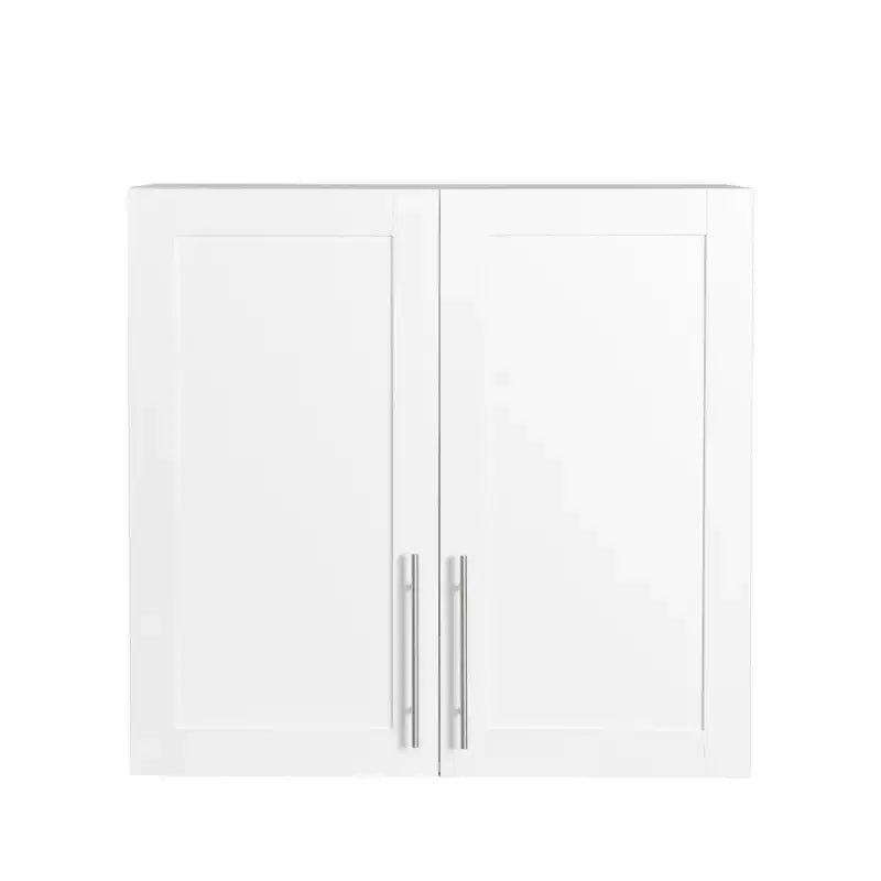 Armoire de rangement murale empilable moderne de 31,5 pouces avec 2 portes et 1 étagère réglable