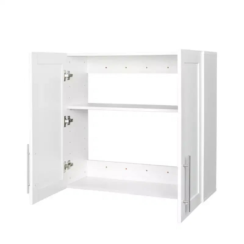 Armoire de rangement murale empilable moderne de 31,5 pouces avec 2 portes et 1 étagère réglable