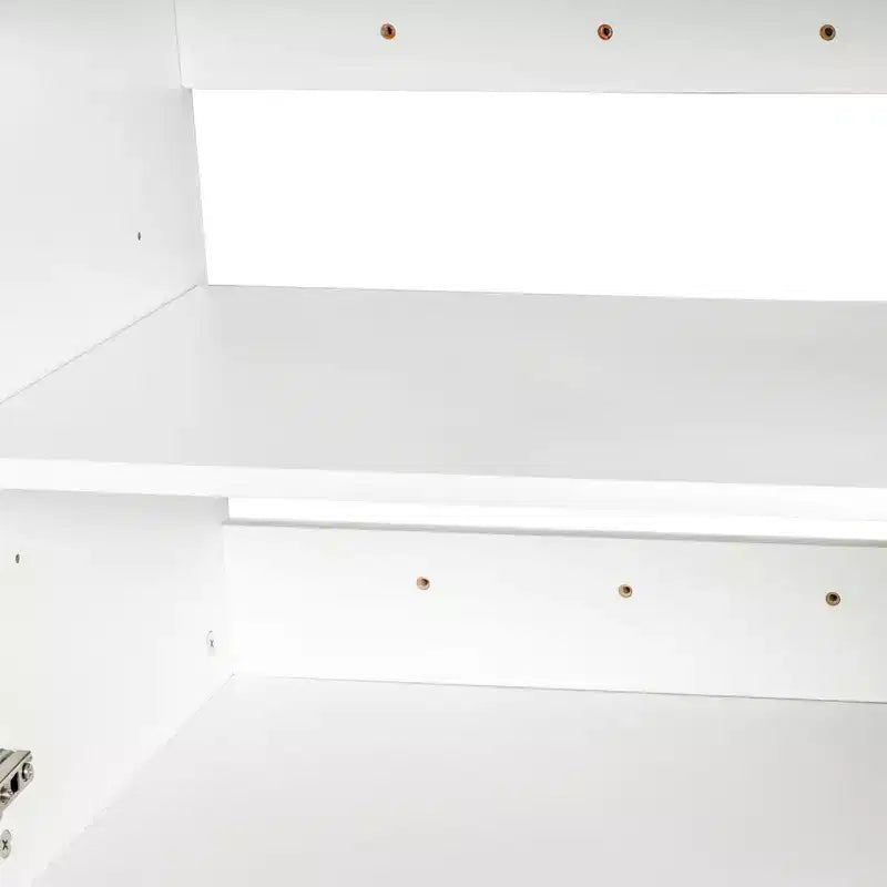 Armoire de rangement murale empilable moderne de 31,5 pouces avec 2 portes et 1 étagère réglable