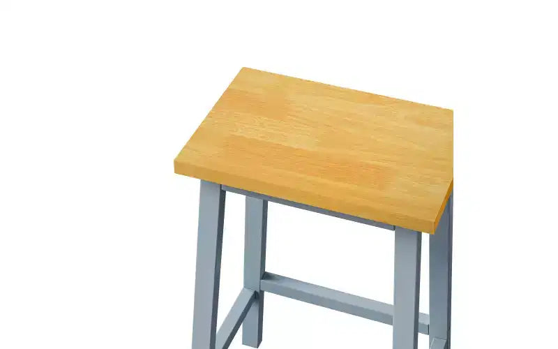 Lot de 2 tabourets de bar de 65 cm de haut, tabourets de comptoir de cuisine avec repose-pieds, tabourets de ferme pour salle à manger, cuisine, comptoir