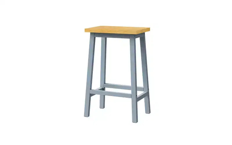 Lot de 2 tabourets de bar de 65 cm de haut, tabourets de comptoir de cuisine avec repose-pieds, tabourets de ferme pour salle à manger, cuisine, comptoir