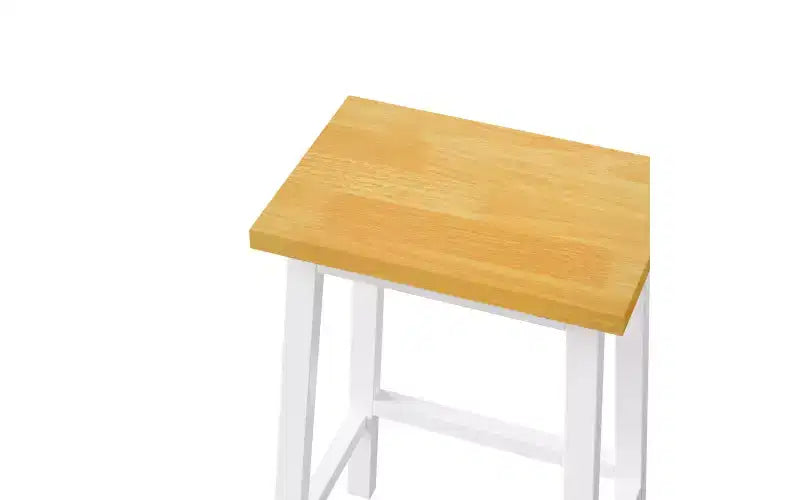 Lot de 2 tabourets de bar de 65 cm de haut, tabourets de comptoir de cuisine avec repose-pieds, tabourets de ferme pour salle à manger, cuisine, comptoir