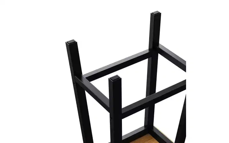 Lot de 2 tabourets de bar de 65 cm de haut, tabourets de comptoir de cuisine avec repose-pieds, tabourets de ferme pour salle à manger, cuisine, comptoir