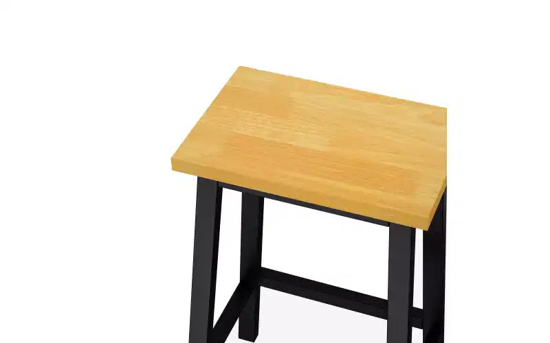 Lot de 2 tabourets de bar de 65 cm de haut, tabourets de comptoir de cuisine avec repose-pieds, tabourets de ferme pour salle à manger, cuisine, comptoir