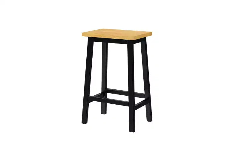 Lot de 2 tabourets de bar de 65 cm de haut, tabourets de comptoir de cuisine avec repose-pieds, tabourets de ferme pour salle à manger, cuisine, comptoir