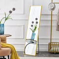 Okak 59*15.7IN Full Length Mirror with Aluminum Alloy Frame, Body Mirror with Metal Stand, Floor Mirror for Bedroom Entrance, Dressing Room, Gold