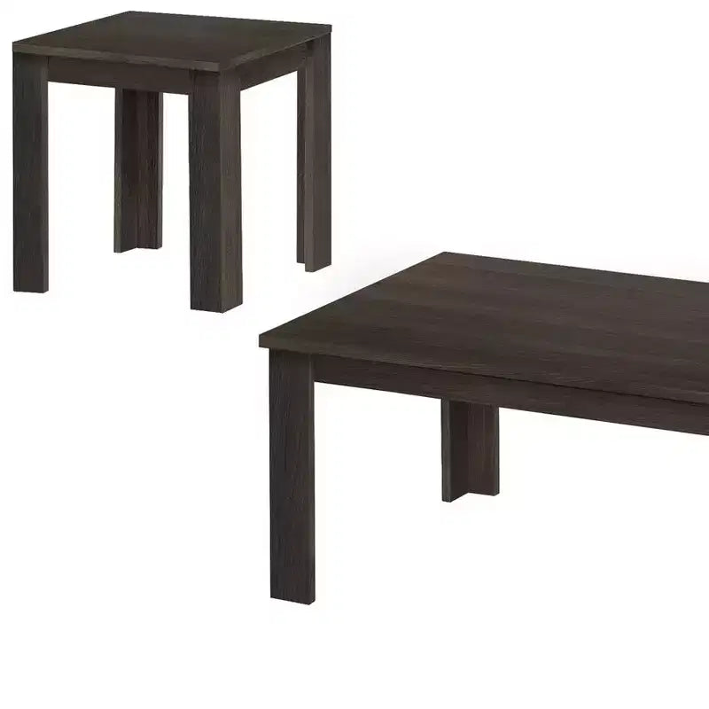 Lot de trois tables basses 44 chêne