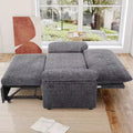 Dyonery 58.2 inch Sleeper Sofa Bed with Pull Out Couch Bed 3 in 1 Convertible Loveseat with USB Port/Reclining Backrest/Side Pocket Tool-Free Assembly