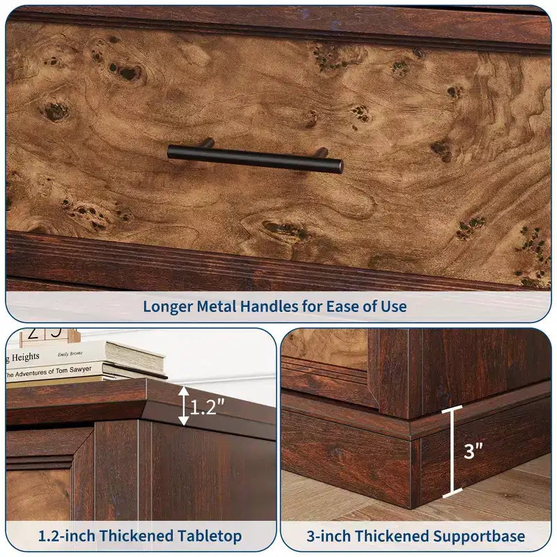 Commode 4 tiroirs pour chambre à coucher, commode en bois de 88 cm de hauteur avec poignées en métal, organisateur de rangement pour vêtements, commode étroite de chevet pour chambre à coucher
