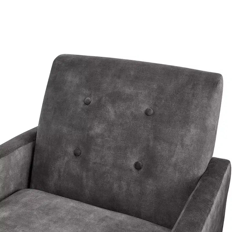 Fauteuil rembourré moderne et élégant avec dossier capitonné et structure en bois massif, chaise de lecture pour salons, zones de détente
