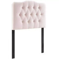 Twin Annabel Diamond Tufted Performance Velvet Headboard Pink - Modway
