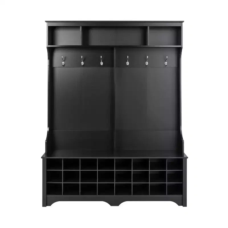 Portemanteau large de 60 pouces avec 24 casiers à chaussures