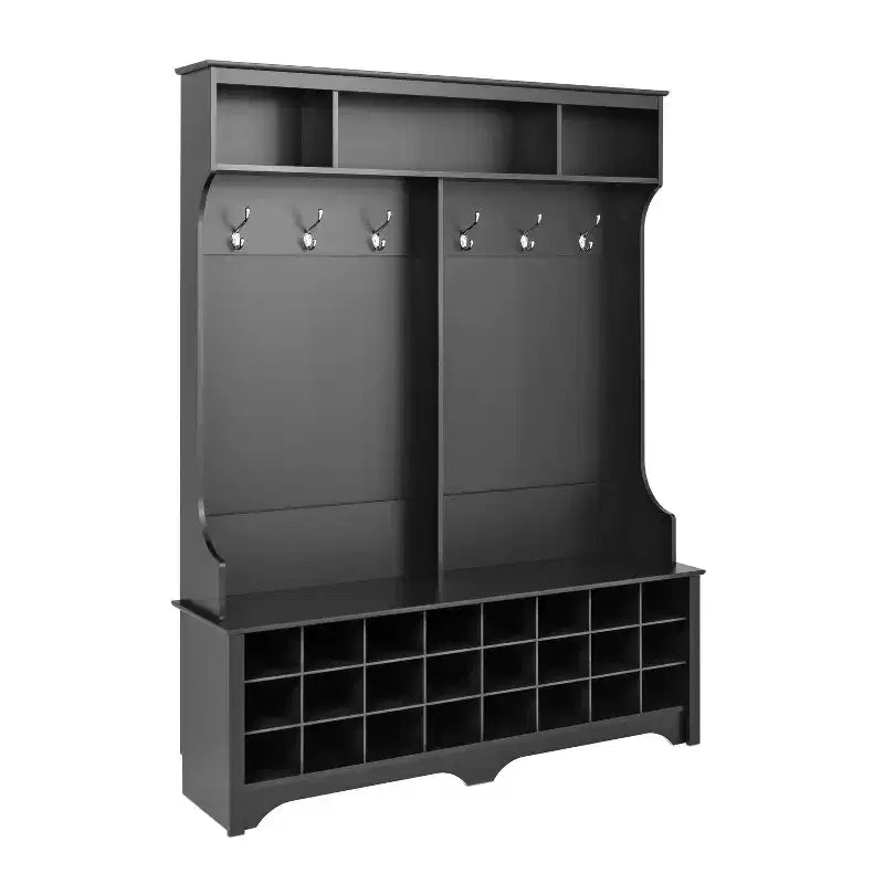Portemanteau large de 60 pouces avec 24 casiers à chaussures