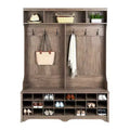 60 Wide Hall Tree with 24 Shoe Cubbies - Prepac